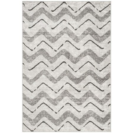Safavieh Adirondack Power Loomed Round Rugs, Silver and Charcoal - 6 x 6 ft. ADR121P-6R